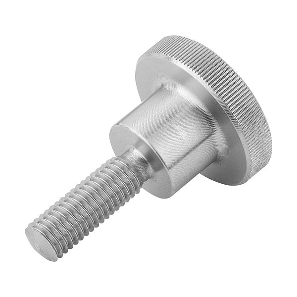Knurled Thumb Screws in steel or stainless steel, DIN 464, inch